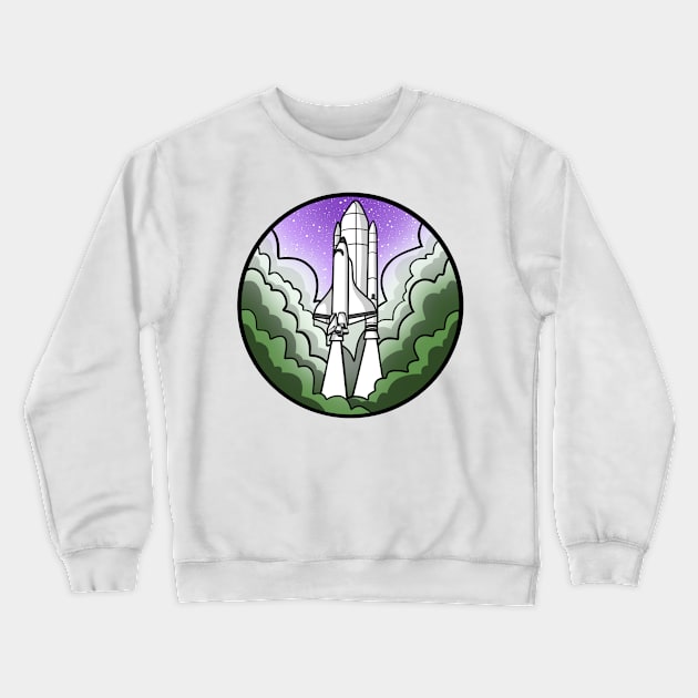 Genderqueer Pride Rocket Crewneck Sweatshirt by LivianPearl